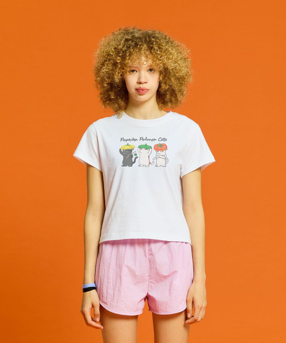 Whimsical Cat Graphic Boxy Tee, Cute Cat Shirt for Women, Fun Gift for Cat Lovers, Casual Tee for Everyday Wear, Unique Animal T-Shirt