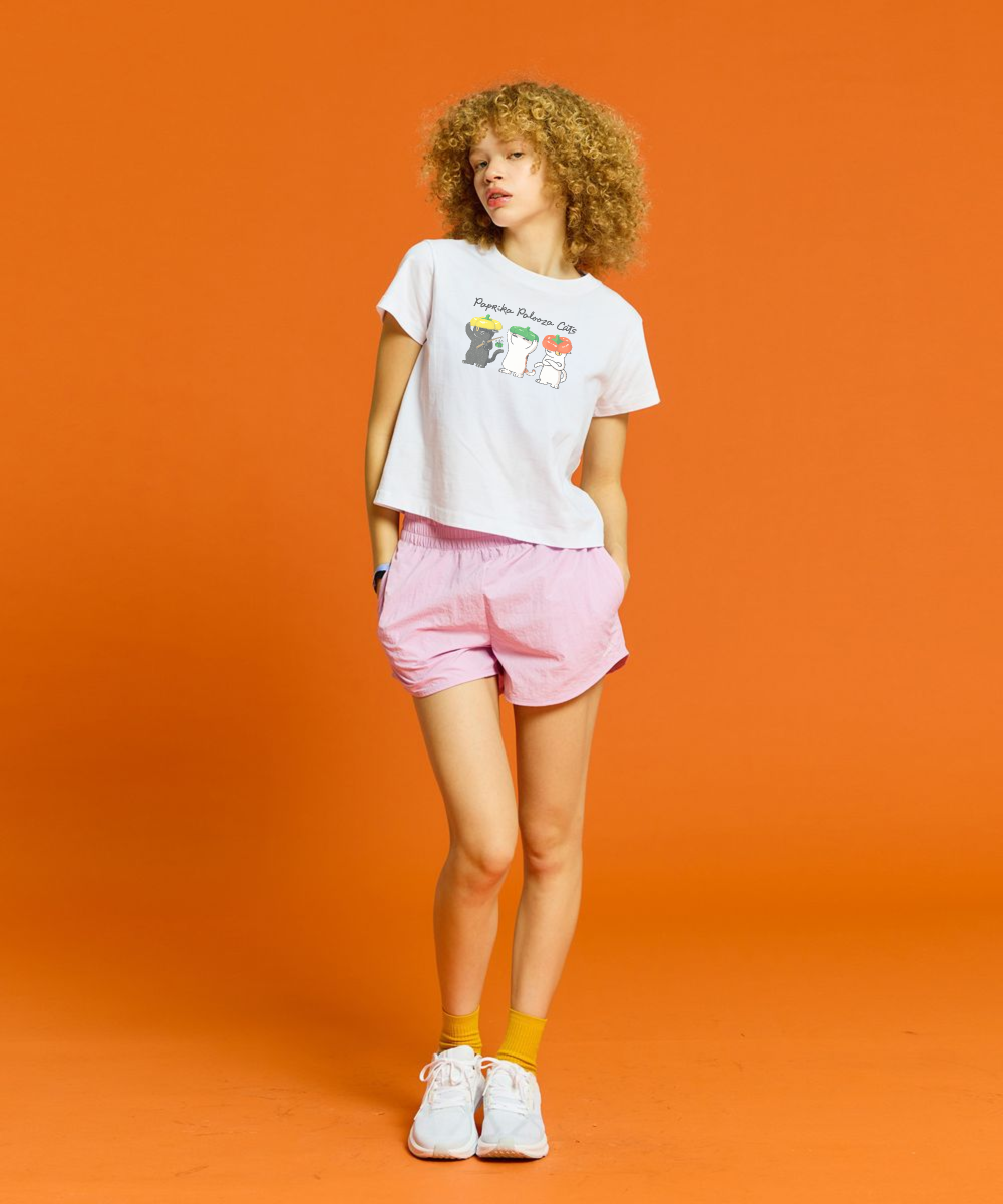 Whimsical Cat Graphic Boxy Tee, Cute Cat Shirt for Women, Fun Gift for Cat Lovers, Casual Tee for Everyday Wear, Unique Animal T-Shirt